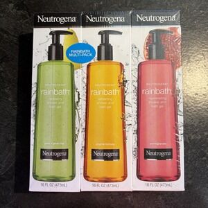 NEW Neutrogena Rainbath Shower & Bath Gel Original, Pear Green Tea & Pomegranate